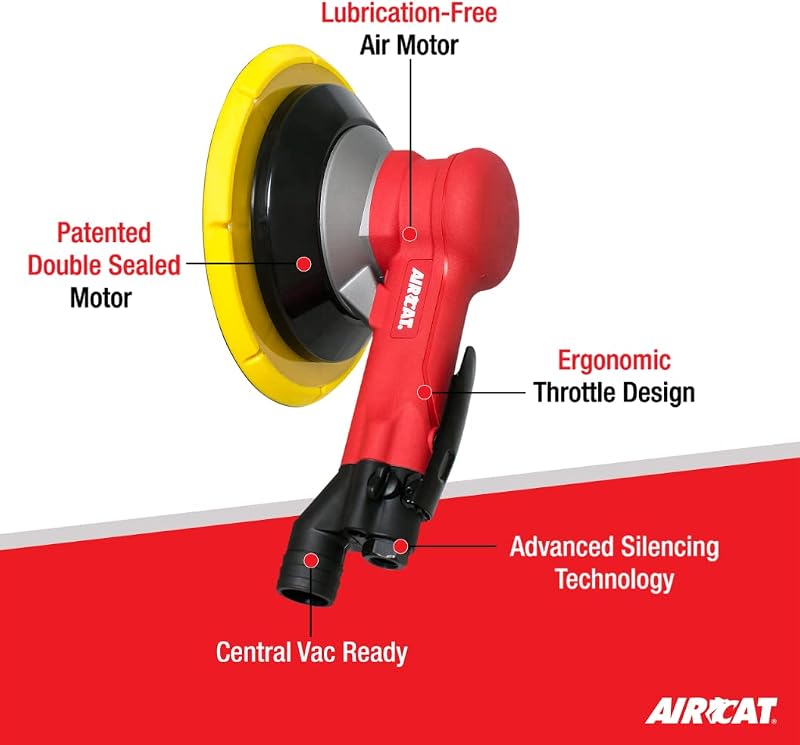 Lijadora neumática 6700-8gcv 900 rpm engranaje vacío central