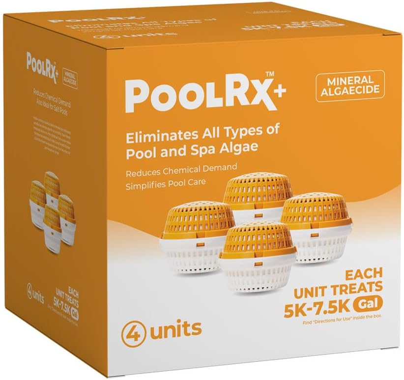 Pack 4 algicida mineral 5K-7.5K galones 6 meses naranja