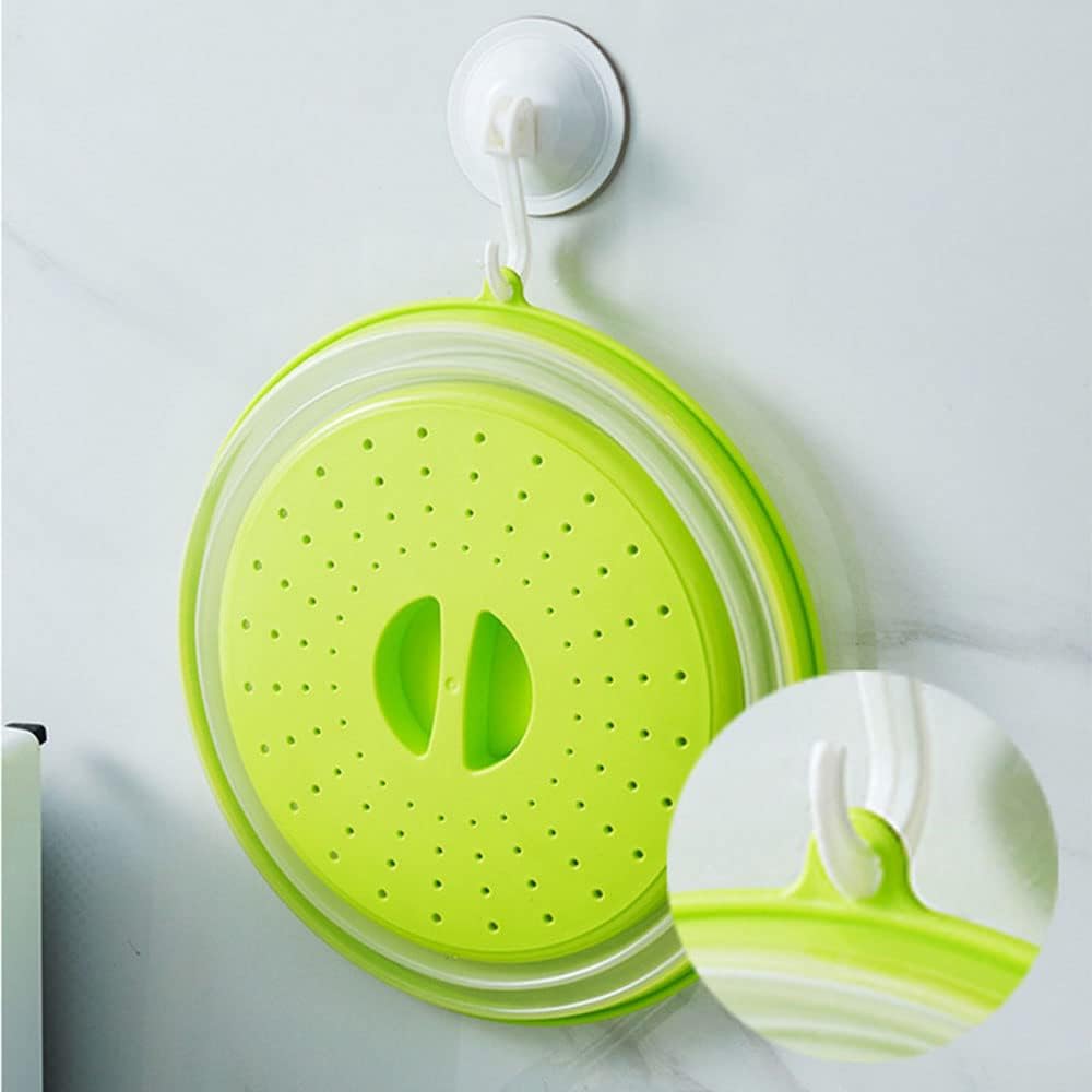 Cubierta microondas plegable 10.5pulg silicona BPA lavavajillas