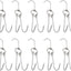 10 Ganchos Acero Inox para Carne Cerdo Barbacoa