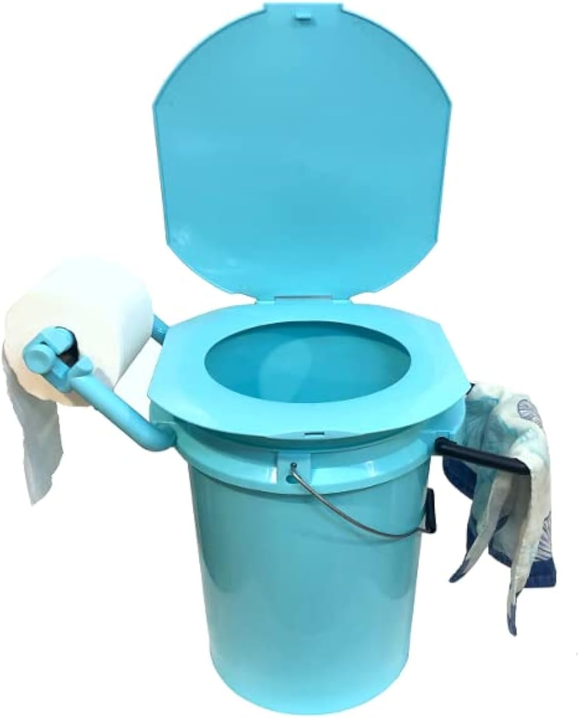Inodoro portátil camping con soporte accesorios