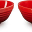 Set 4 Cuencos Cerámica Corazón Color Cereza