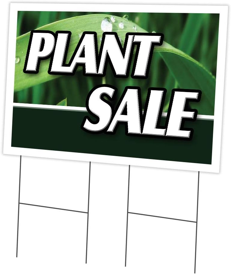 Letrero patio venta plantas 24x36pulg doble cara