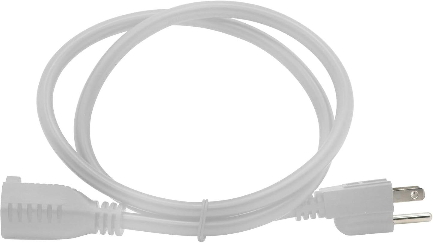 Cable extensión 3ft blanco comp 2 y 3 clavijas resistente