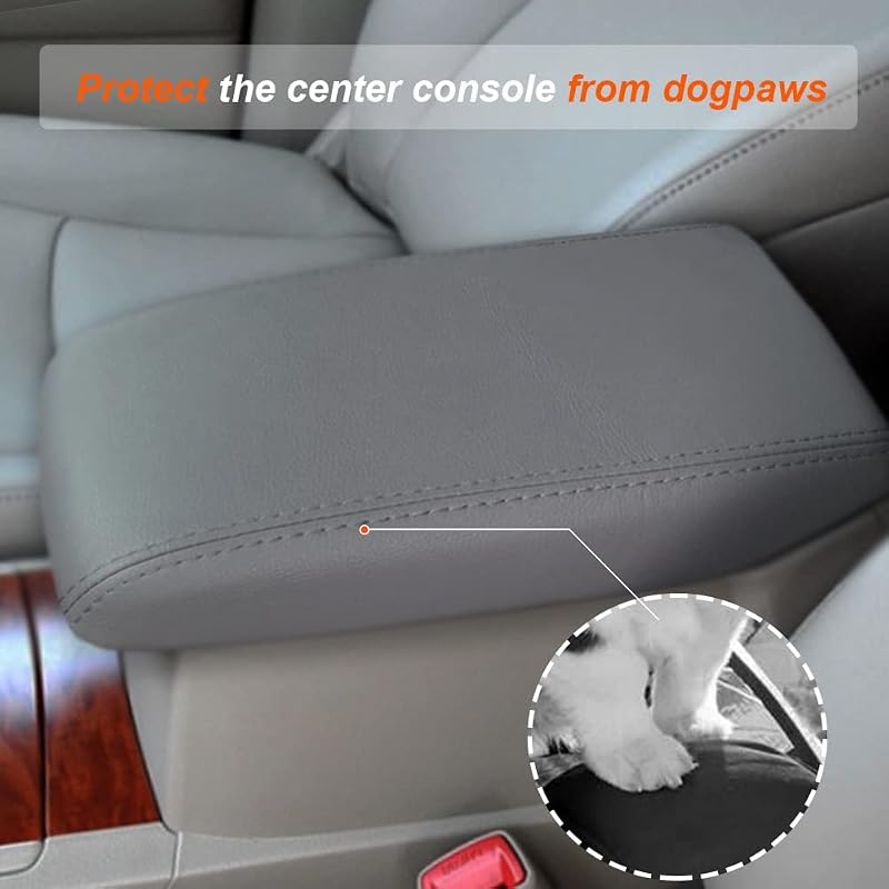 Cubierta consola Toyota Highlander 08-13 cuero gris