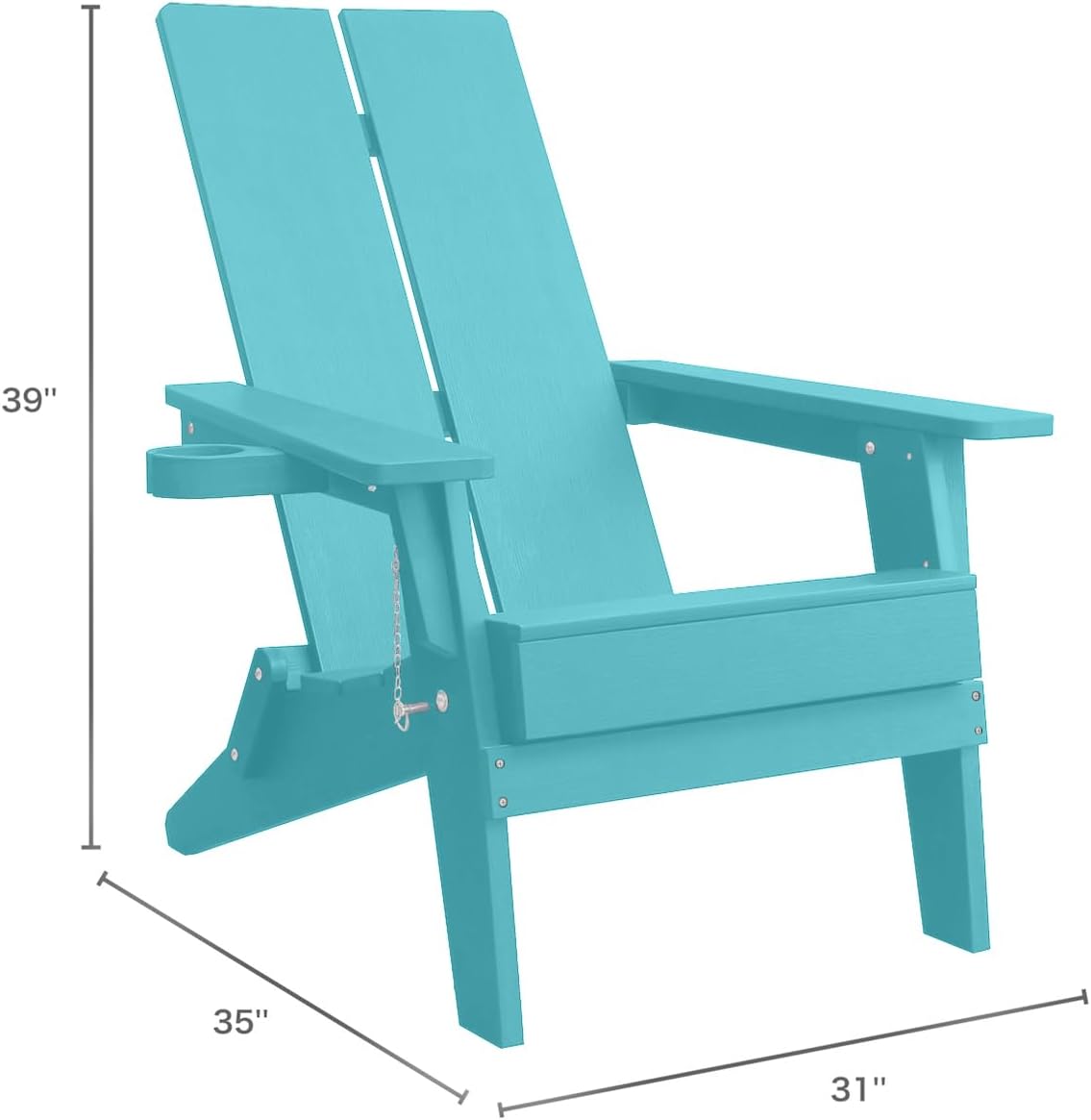 Silla Adirondack Plegable Resina Apilable para Patio