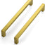 12 Tiradores Cuadrados Acero Inox 192mm Gabinetes