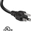 Cable alimentación universal 20 ft 12 y 3 clavijas negro