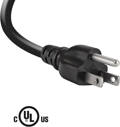 Cable alimentación universal 20 ft 12 y 3 clavijas negro