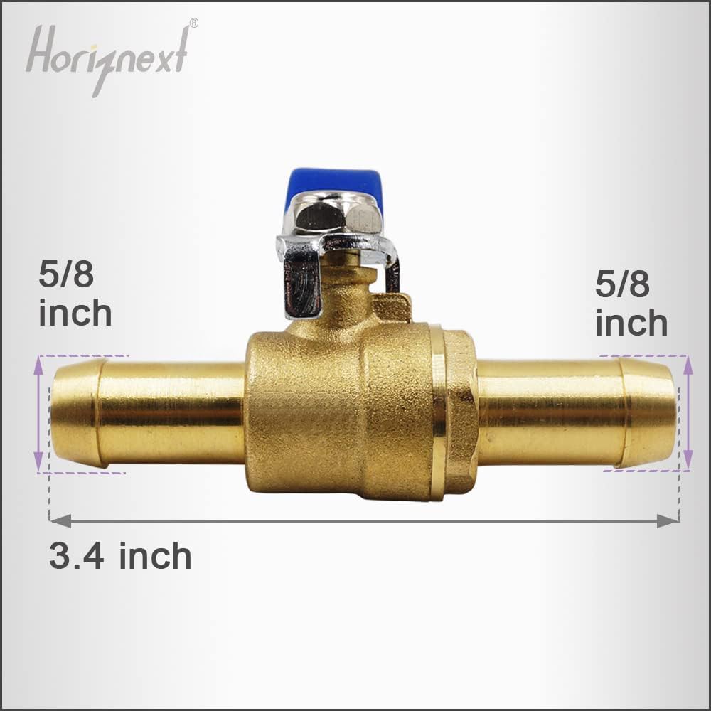 Válvula bola aire latón 5/8pulg 2 vías agua gas 2 pzas