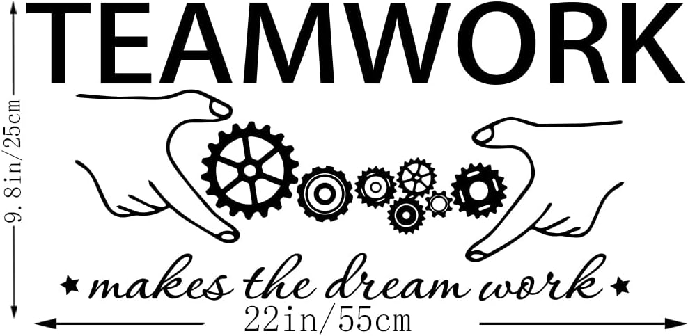 Cita motivacional teamwork para oficina y dormitorio