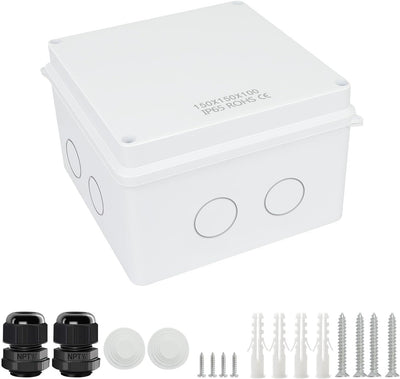 Caja eléctrica IP65 ABS resistente agua 5.9x5.9x3.9pulg
