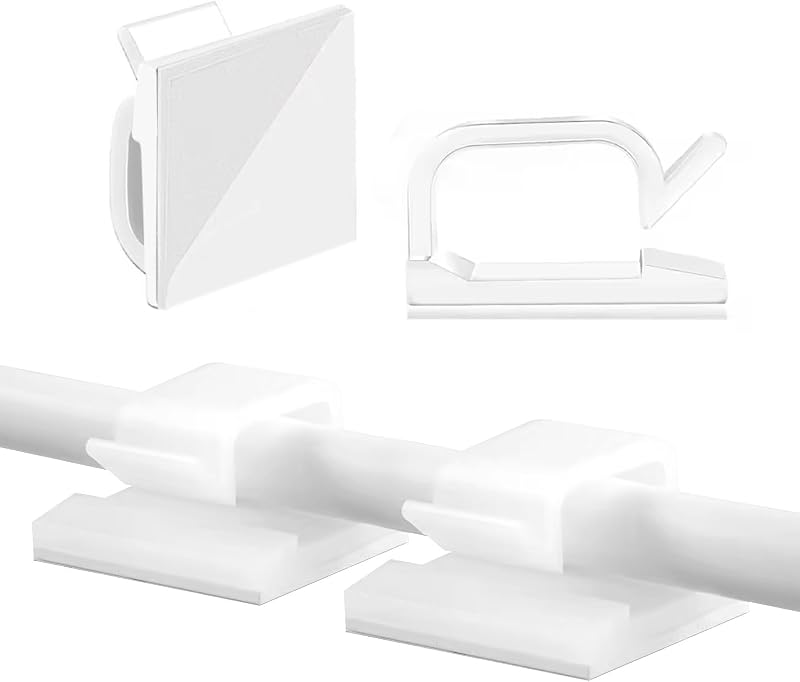 Clips adhesivos cable 5/8pulg 120uds para hogar automóvil