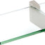 Estante cristal acero cepillado 4.75x12pulg