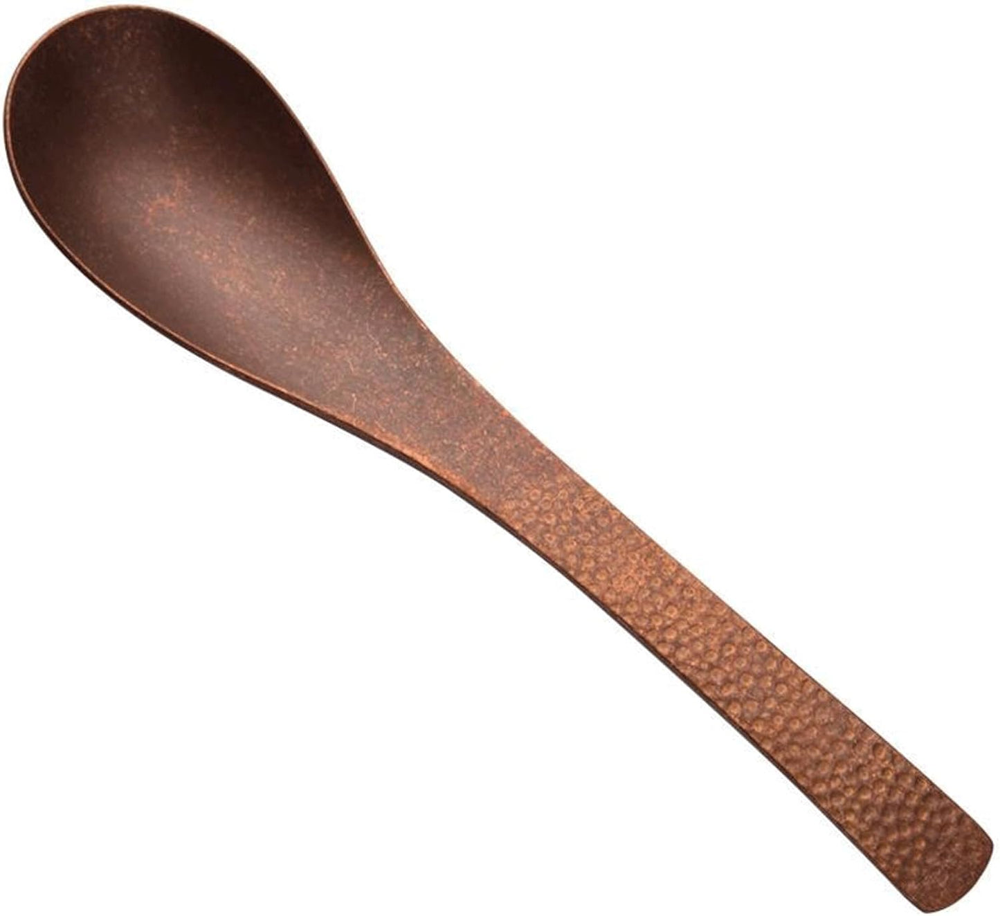 Cuchara de cobre textura martillada japonesa para hogar