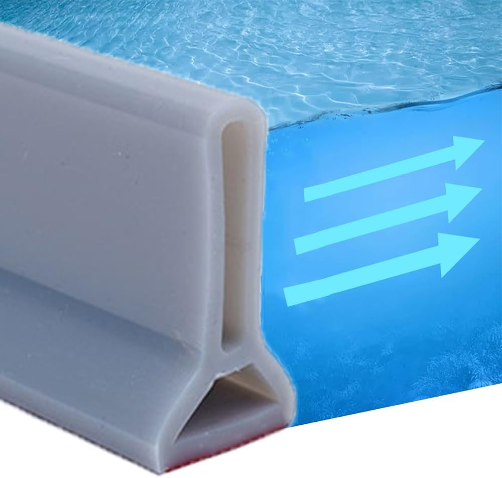 Barrera agua plegable para regadera baño cocina 78pulg gris