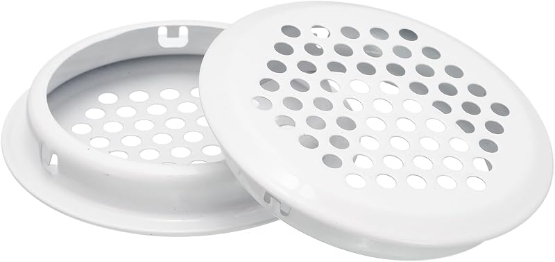Ventilación Soffit 2-1/8pulg 10 Rejillas Acero Inox Blanco