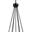 Candelabro Sputnik Globo Negro Vidrio Lechoso Lámpara