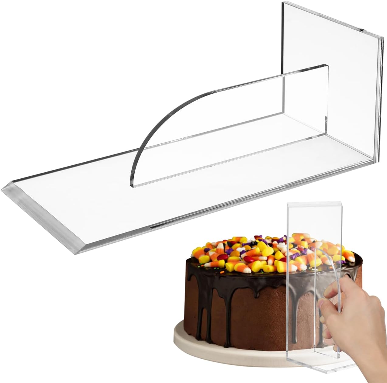 Raspador acrílico pastelería 8.6pulg herramienta glaseado