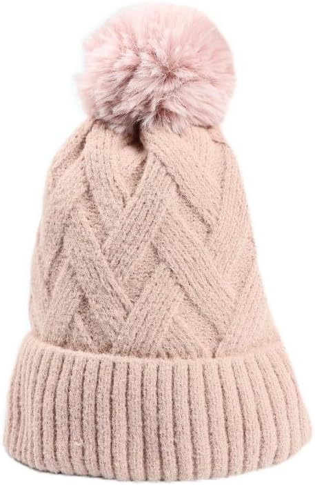 Gorro con pompones mujer