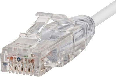 Cable Ethernet Cat6 50ft blanco cobre puro 550MHz UTP CMR