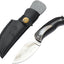 Cuchillo caza hoja fija 7" mango madera funda cuero
