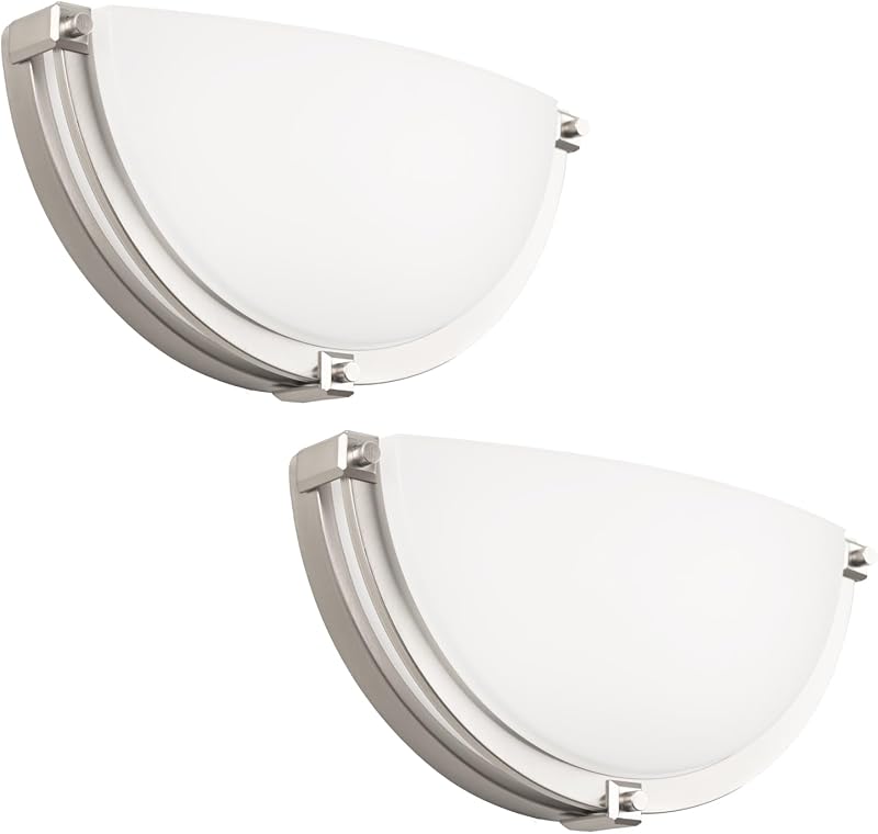 Lámpara pared LED media luna 13" ajustable níquel