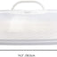 Caja pan asa plástico rectángulo 13" translúcida blanco
