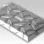 Placa pared aluminio estampada triple con diamante 3 balancines