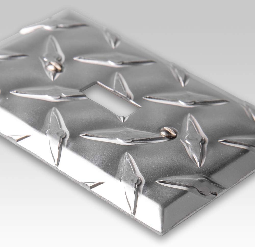 Placa pared aluminio estampada triple con diamante 3 balancines