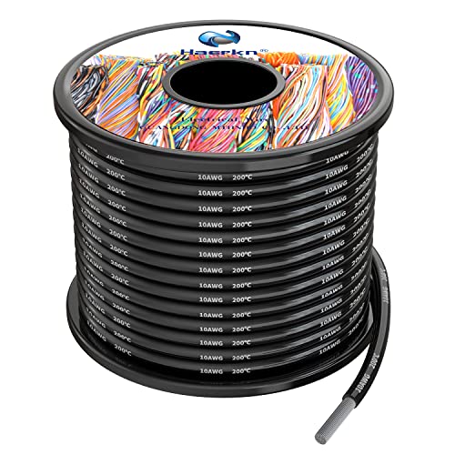 Cable silicona 10 AWG 25ft negro alambre estañado