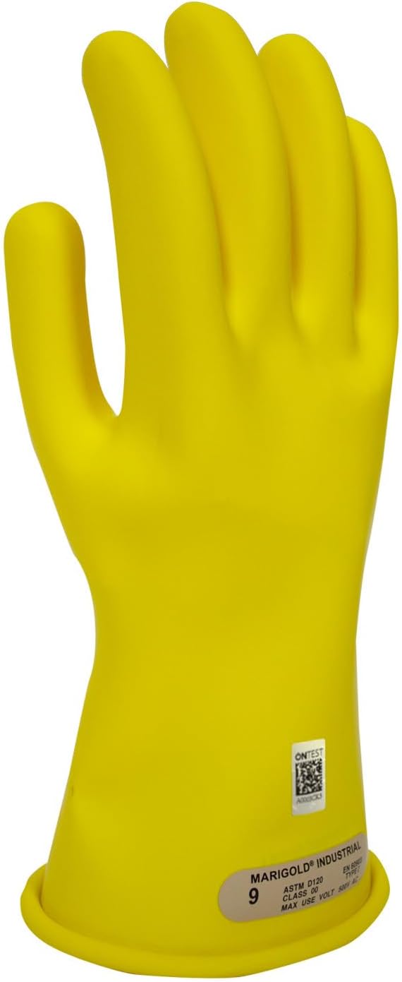 Guantes eléctricos aislados goma amarilla 11pulg talla 10