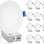 Lámpara LED empotrable 4" 650lm 5 CCT 12 Pzas regulable IC