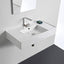 Fregadero baño un agujero tamaño único blanco