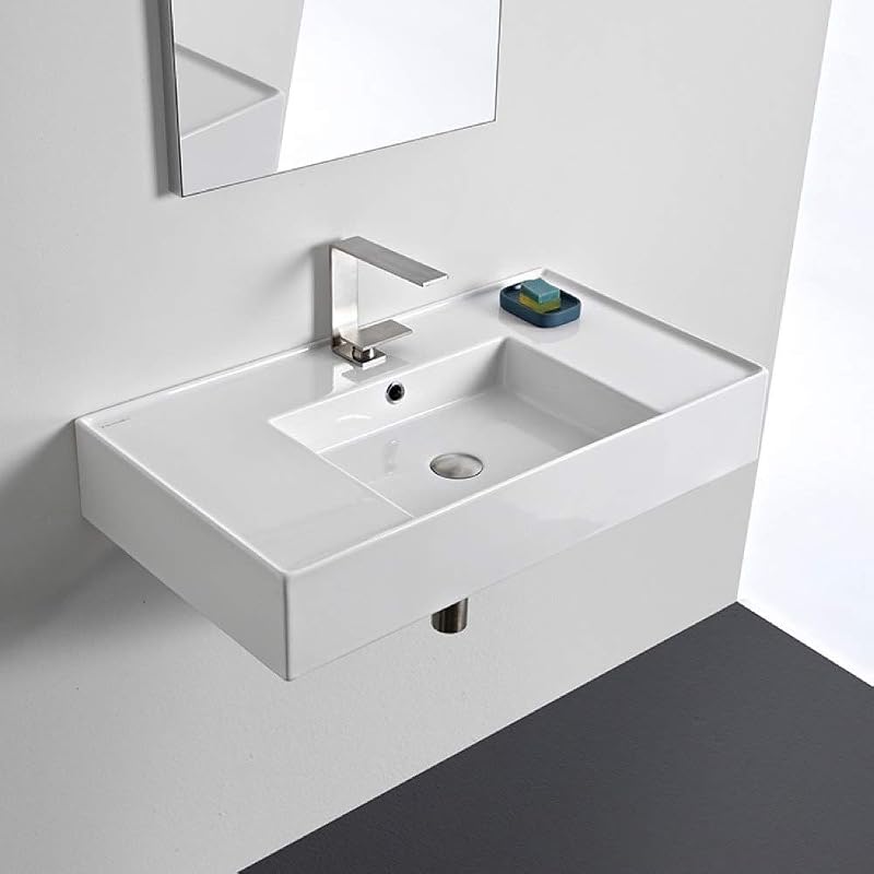 Fregadero baño un agujero tamaño único blanco