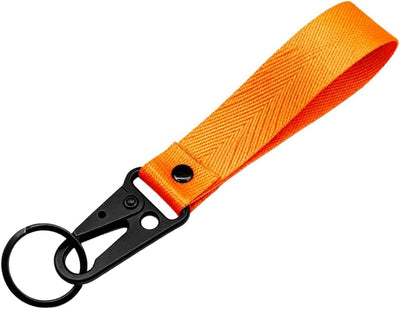 Llavero metal antipérdida universal para auto y moto naranja