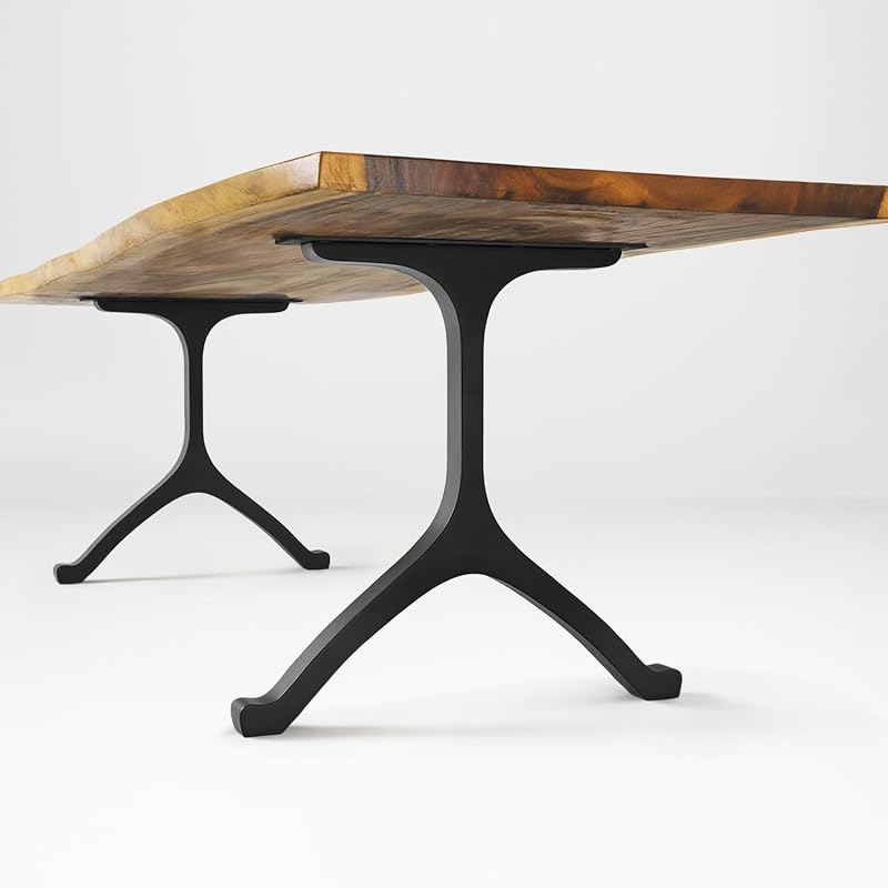Patas mesa metal negro 28pulg ajustables comedor