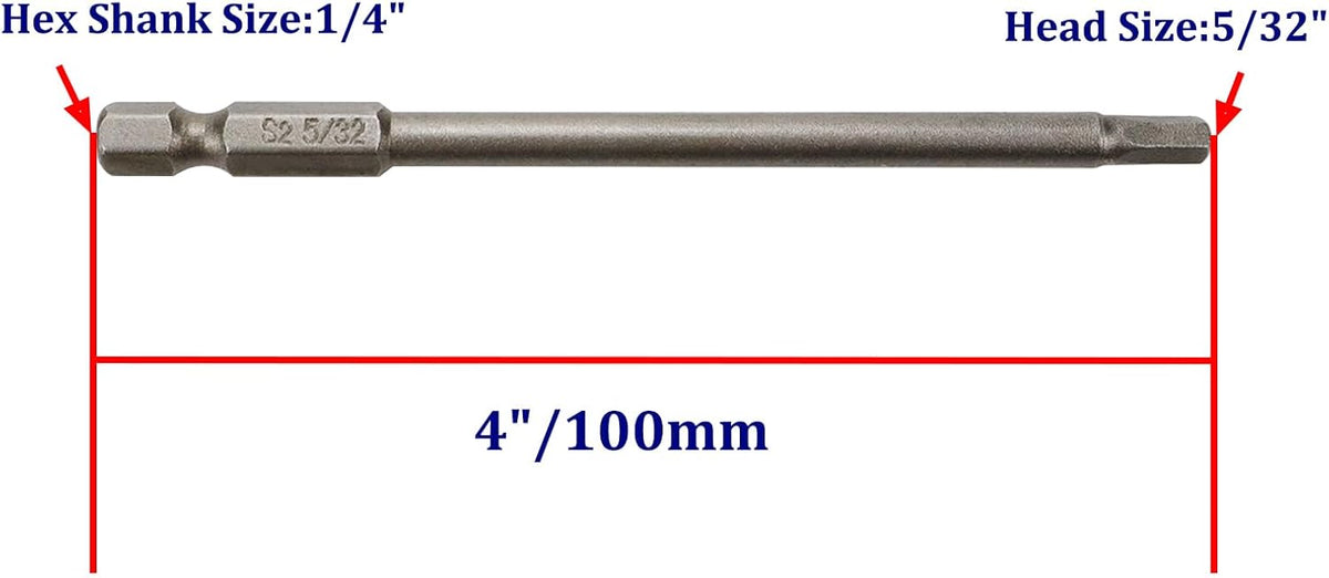 Juego 10 Pzas Brocas Hex 1/4pulg S2 Acero Magnético 4pulg