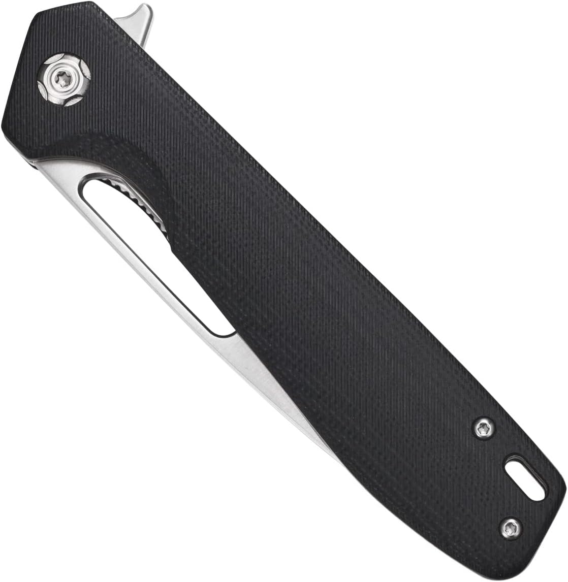 Cuchillo plegable acero 8Cr18Mov mango G10 EDC negro