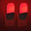 2 Luces Nocturnas Roja 670nm con Sensor Amanecer Dormitorio