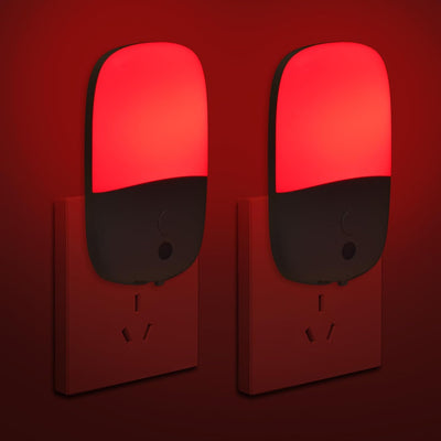 2 Luces Nocturnas Roja 670nm con Sensor Amanecer Dormitorio