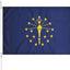 Bandera Indiana 3x5ft nailon 300D bordado rayas latón