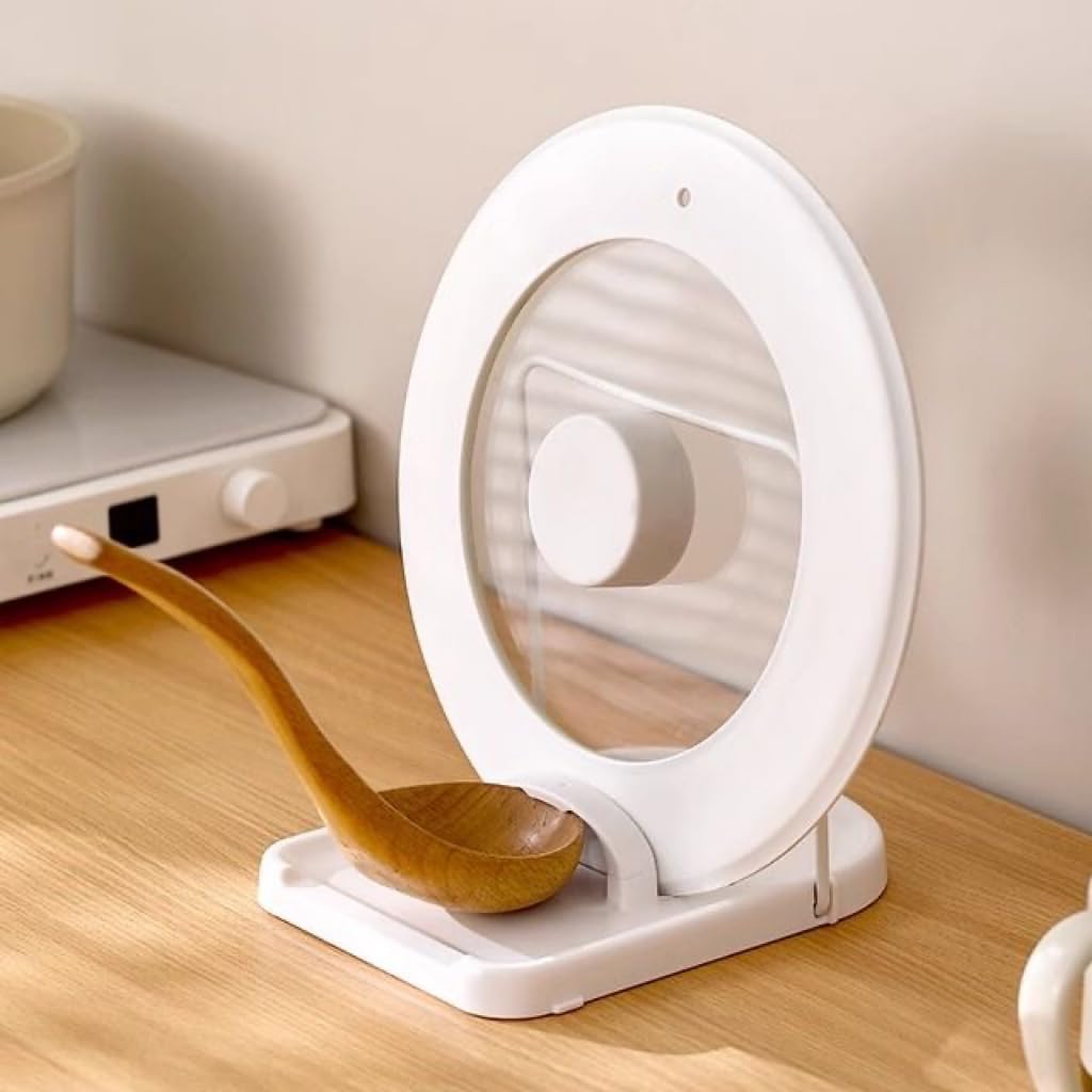 Soporte tapa olla con gancho plegable encimera cocina