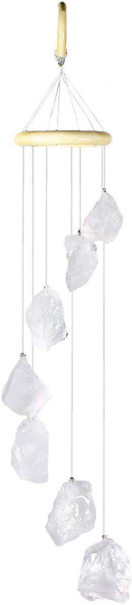 Carillones viento cuarzo roca bruta decoración 17-21pulg