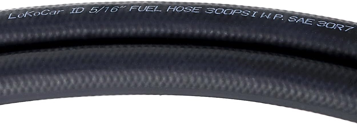 Manguera combustible ID 5/16" caucho NBR 5ft negro