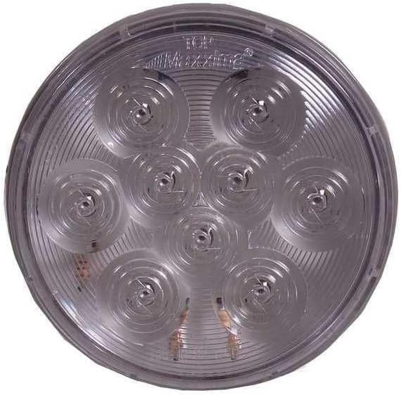 Luz trasera redonda roja 4" lente transparente montaje ojal