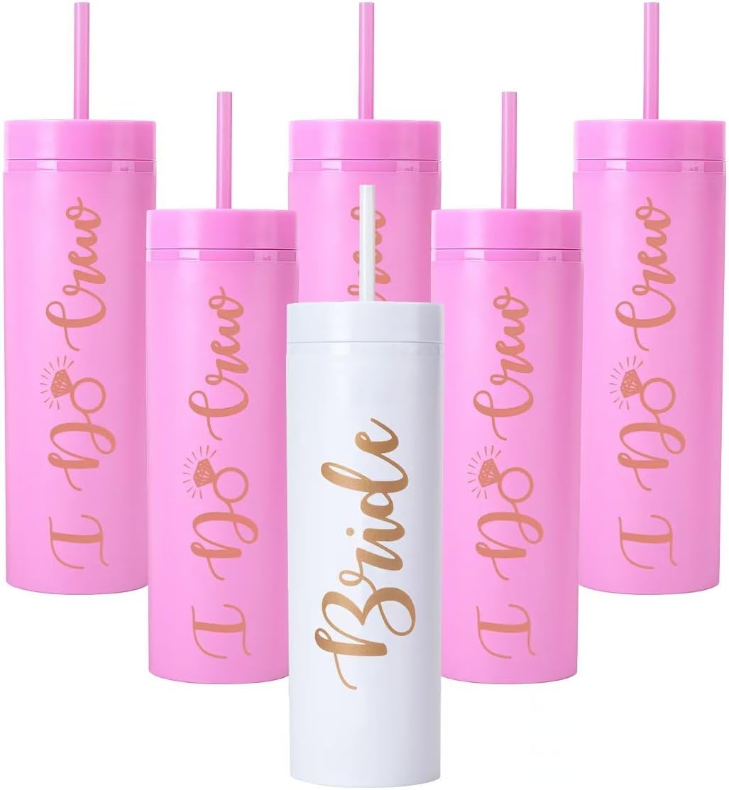 Vaso 16oz para despedida de soltera rosa