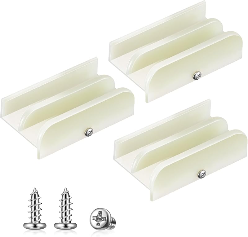 Guía inferior puerta ducha plástico blanco canales 1/2pulg
