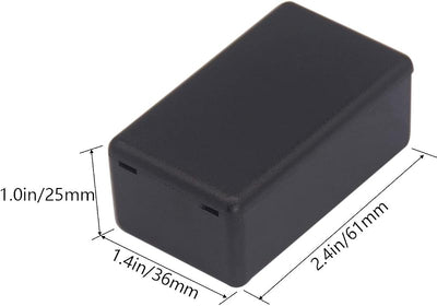5 Cajas Plástico ABS para Proyectos Eléctricos Negro