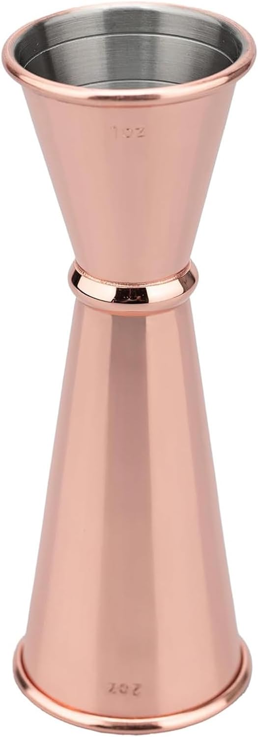 Jigger acero inox 304 1-2oz para bartending rosa